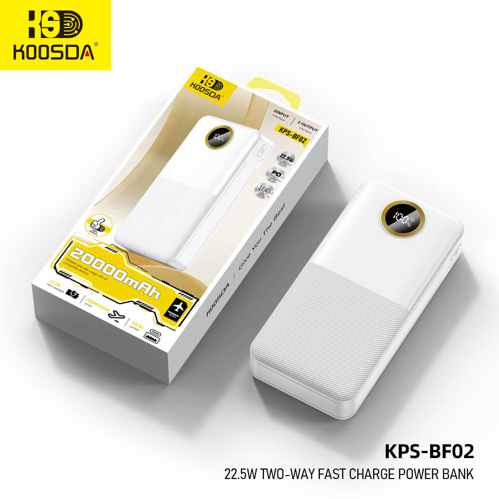 KPS-BF02 22.5W A+C Fast Charge Power Bank 20000mAh