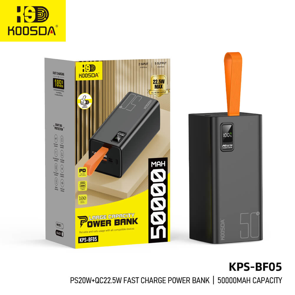 KPS-BF05 50000mAh PD20W+QC22.5W Fast Charge Power Bank