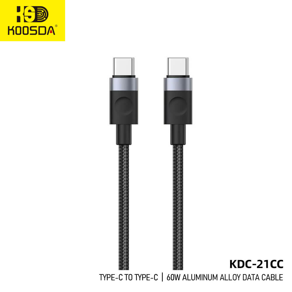 KDC-21CC  TYPE-CTO TYPE-C60W Aluminum Alloy Data Cable 1M