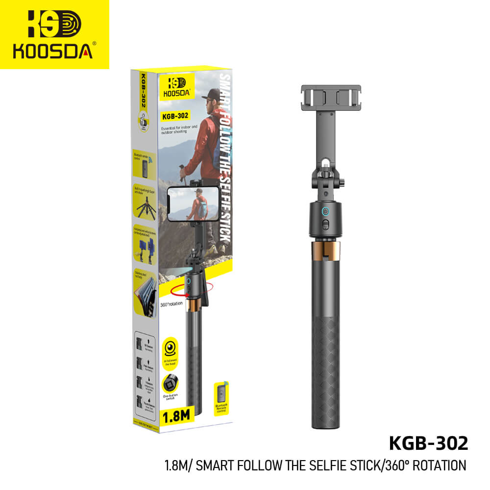 KGB-302 1.8M/Smart Follow The Selfie Stick/360° Rotation