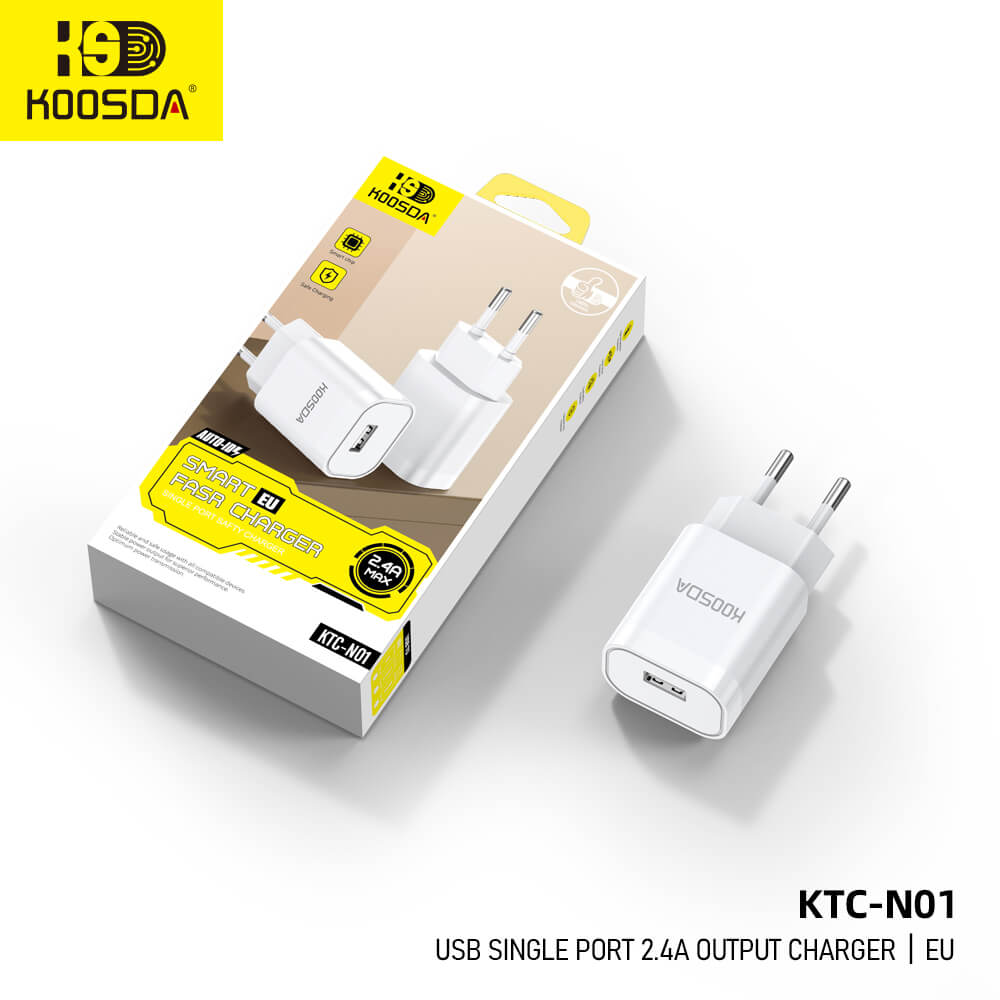 KTC-N01 EU USB Single Port 2.4A Output Charger