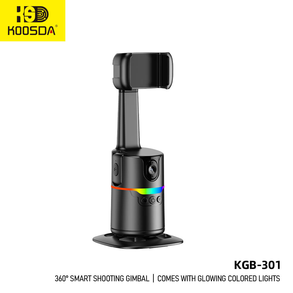 KGB-301 360° Smart Shooting Gimbal Comes With Glowing Colored Lights