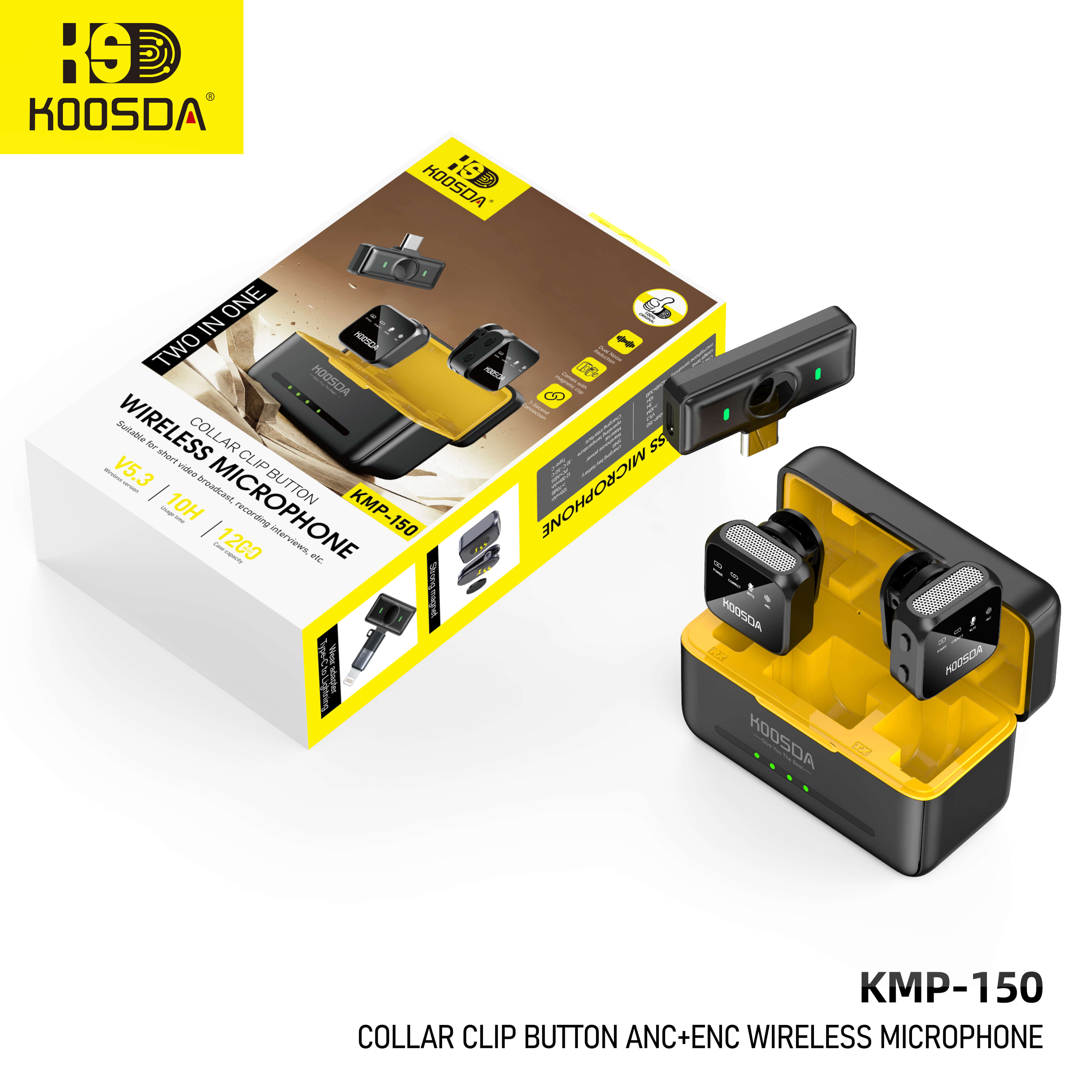 KMP-150 ANC Wireless Microphone Ultra-Clear Sound Pickup