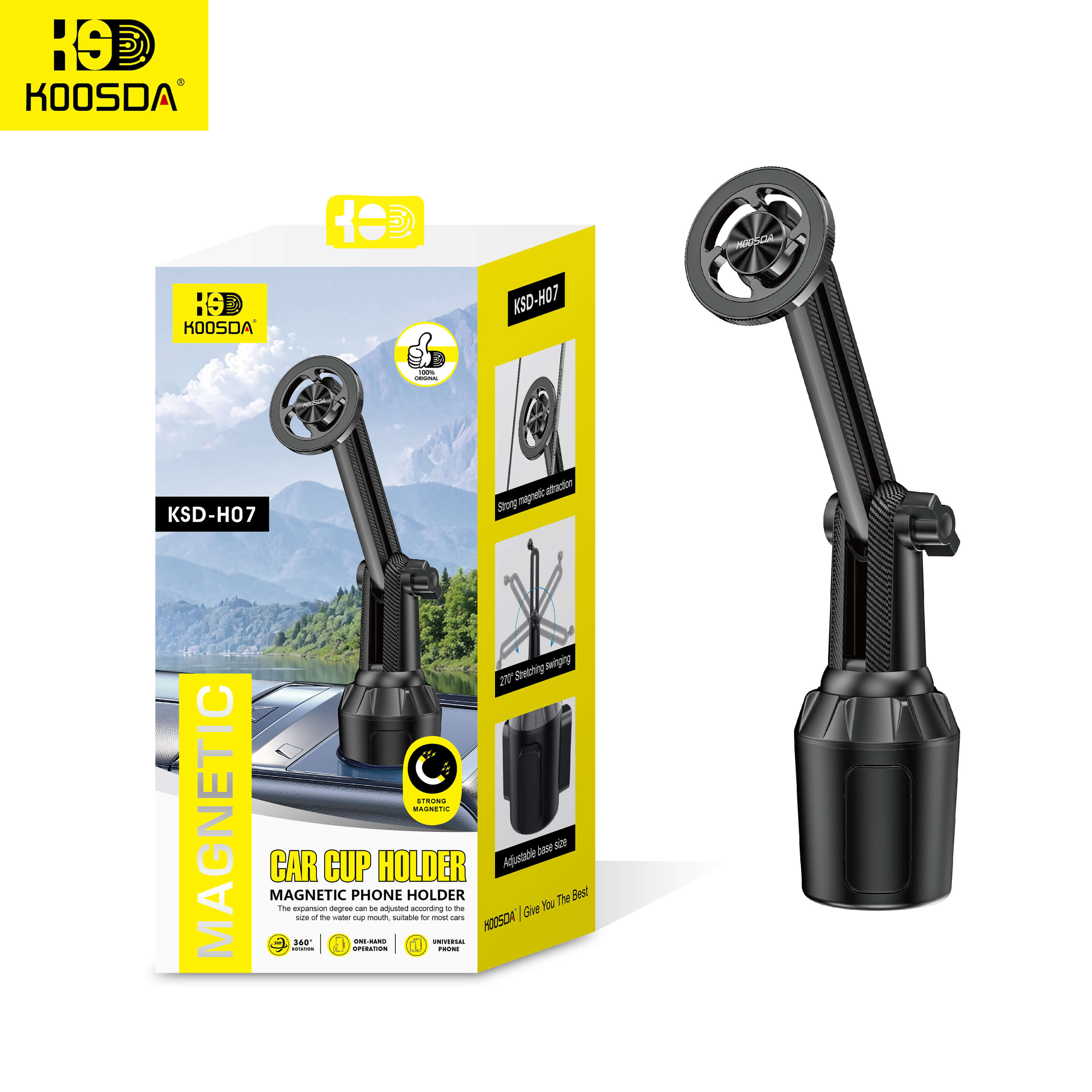 KSD-H07 Car Cup Holder / Magnetic Phone Holder