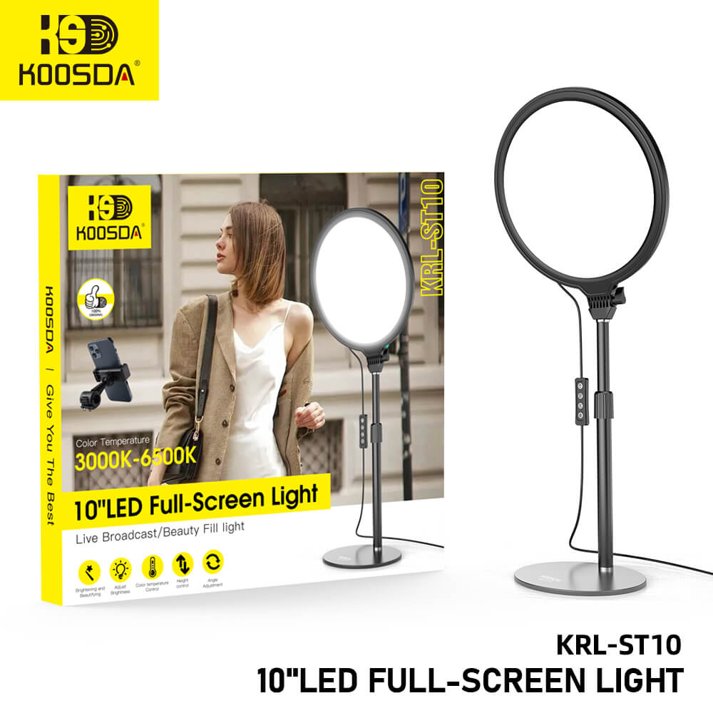 KRL-ST10 10inch LED  FULL-SCREEN LIGHT LIVE BROADCAST BEAUTY FILL LIGHT