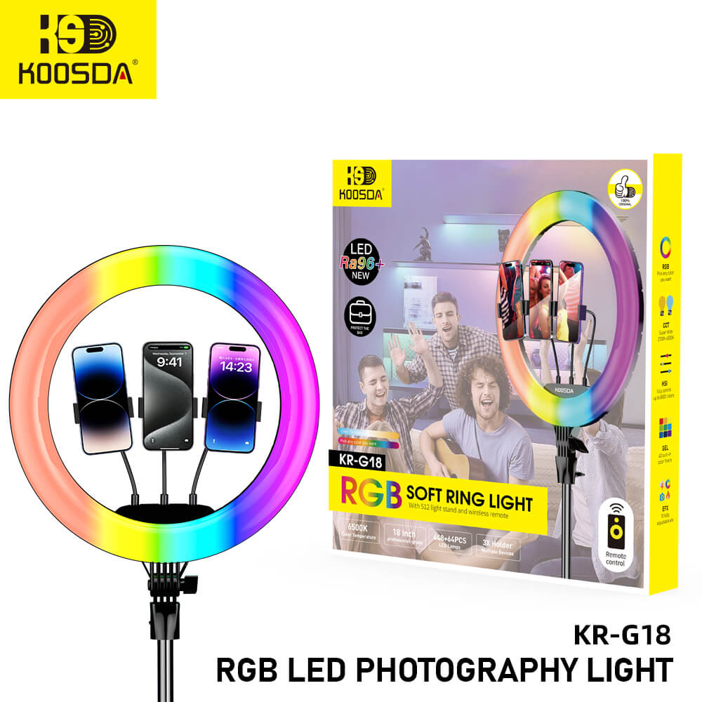 KR-G18 Soft Ring Light 18inch Rgb