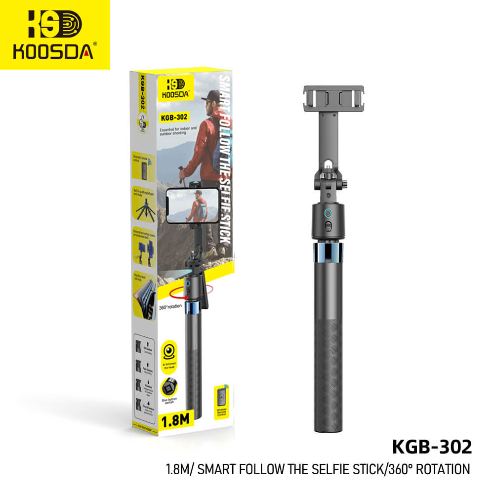 KGB-302 1.8M/Smart Follow The Selfie Stick/360° Rotation