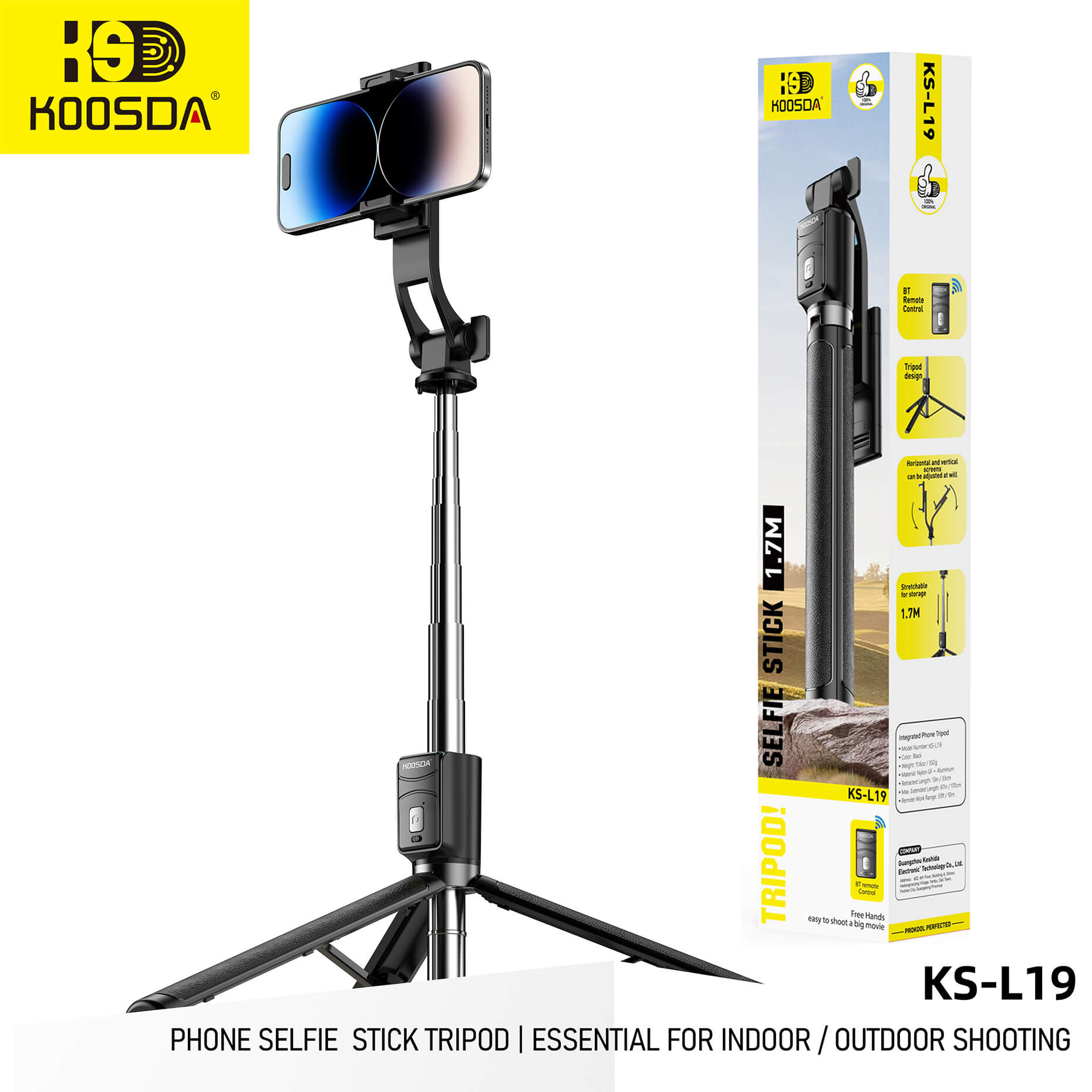 KS-L19 Selfie Stick 1.7m