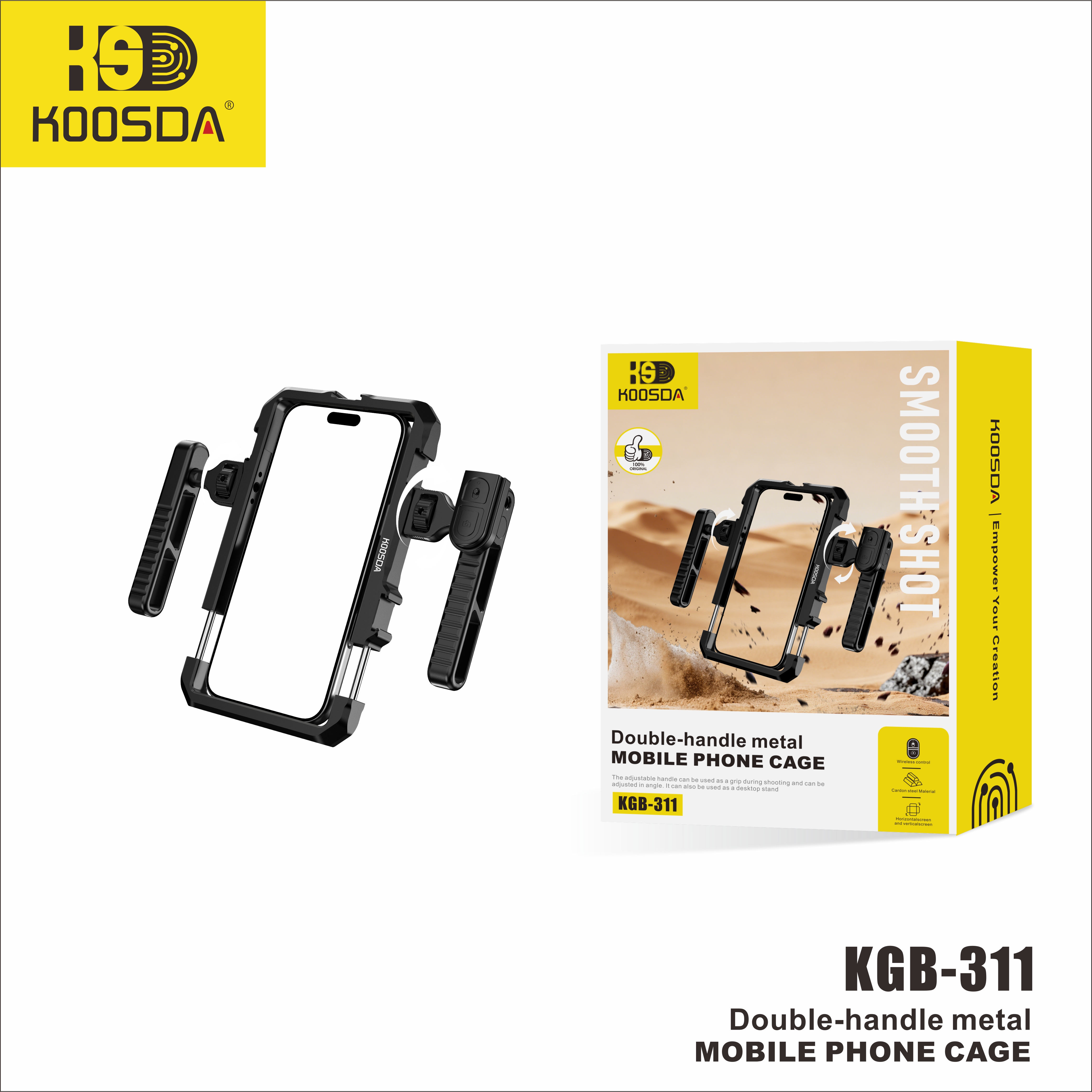 KGB-311 Double-Handle Metal Moblie Phone Cage