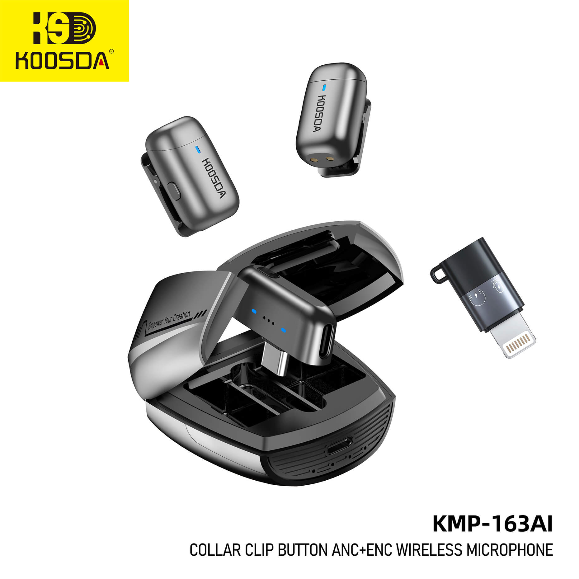 Phone Micraphone KMP-163AI Ai Wireless Lapel Micophone Kmp-163Ai Ai Wireless Lapel ...