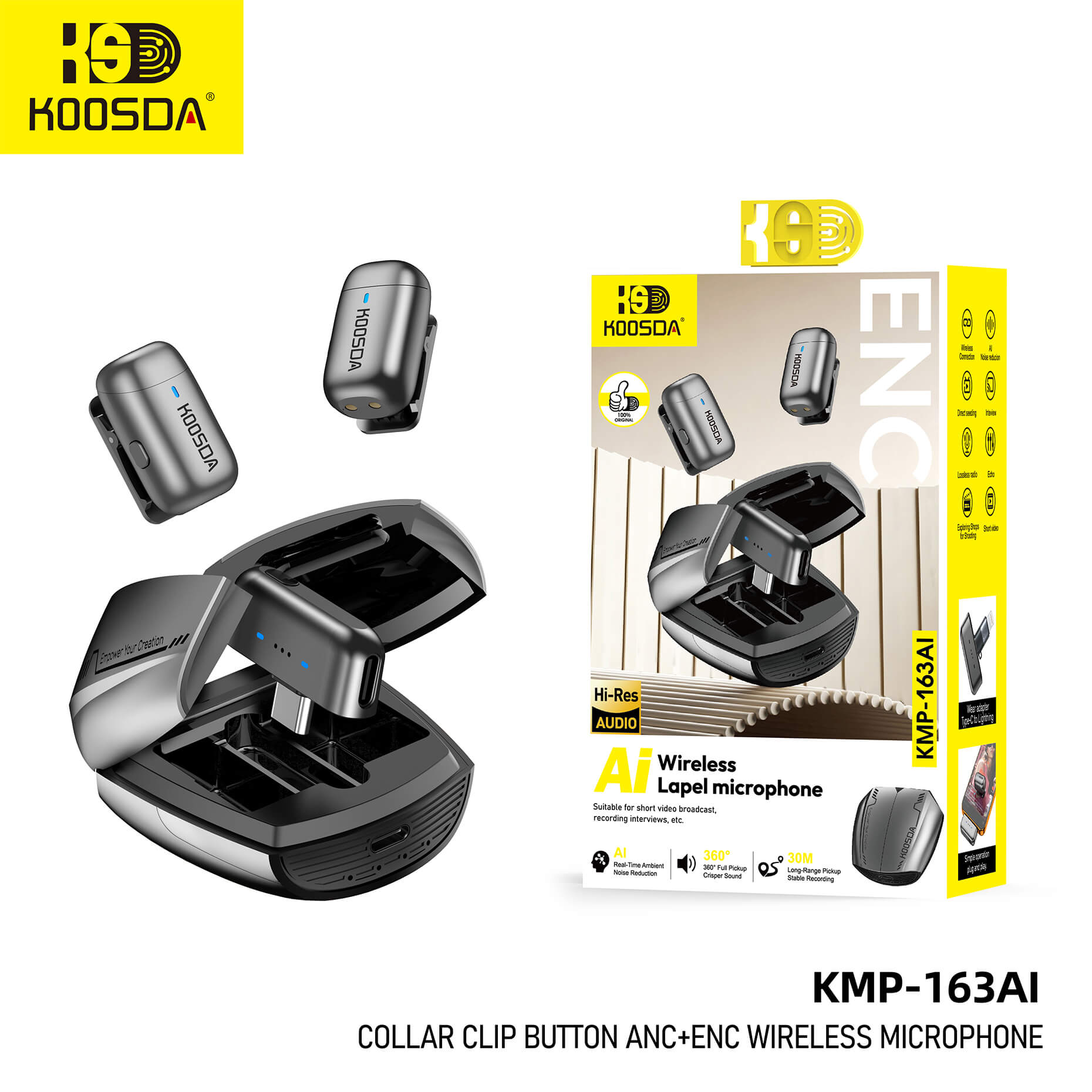 KMP-163AI Ai Wireless Lapel Micophone Kmp-163Ai Ai Wireless Lapel Microphone